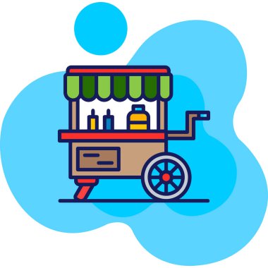 Yemek. Web simgesi basit illüstrasyon