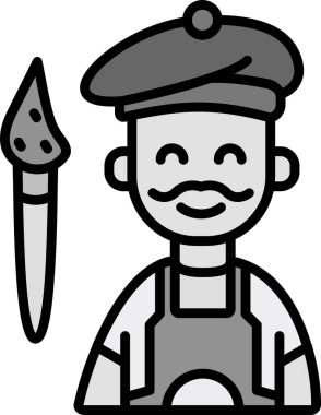 Çiftçi çiftçi ikonu - ana hatlarıyla