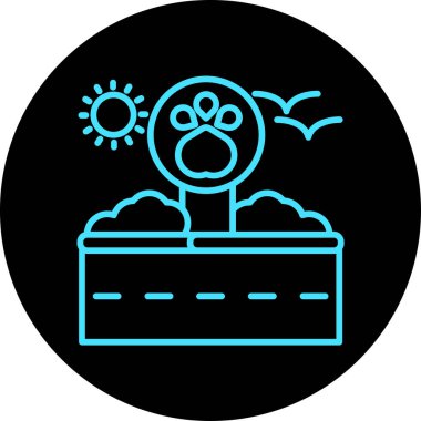 Şirin bir çizgi film simgesinin vektör çizimi