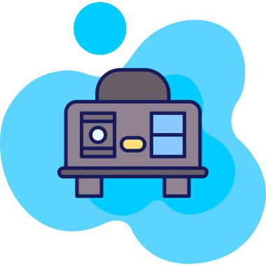 Kamera simgesi, vektör illüstrasyonu beyaz arkaplanda izole edildi