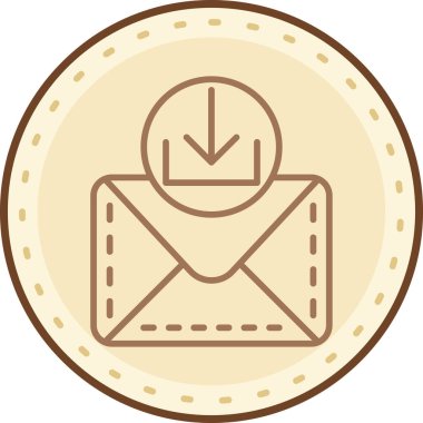 Zarf simgesinin vektör illüstrasyonu