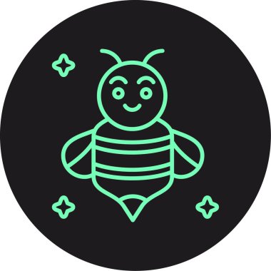 Arı vektörü simgesi modern basit tasarım