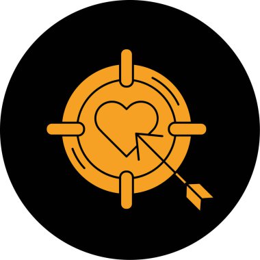 Bir kalp simgesinin vektör illüstrasyonu