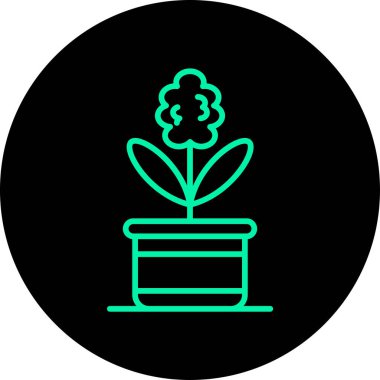 Sümbül simgesi, vektör illüstrasyonu basit tasarım