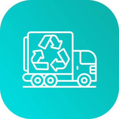 Geri dönüşüm vektör satırı simgesi