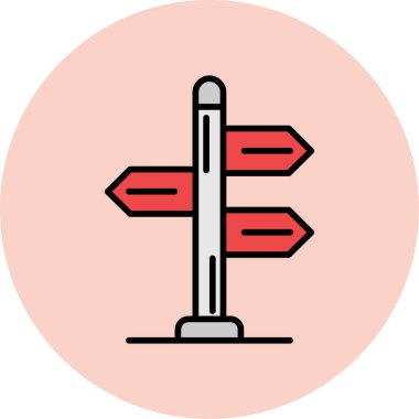 Yol simgesi vektör illüstrasyonu