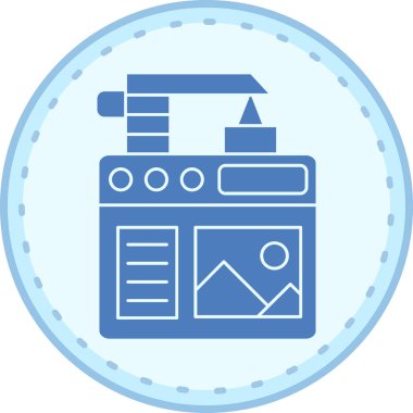 Bir belgenin modern simge tasarımının vektör çizimi