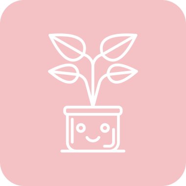 Bitki. Web simgesi basit illüstrasyon