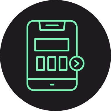 Benzersiz telefon simgesi vektör illüstrasyonu