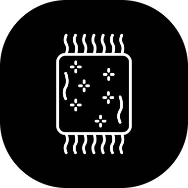 Mikroçip simgesi. Beyaz arkaplanda izole edilmiş web tasarımı için Mikroçip vektör simgesi