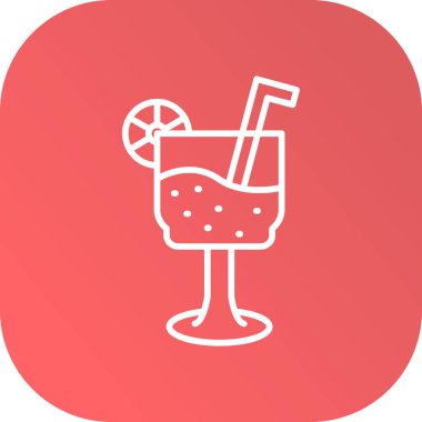 Kokteyl ikonu. illüstrasyon vektörü