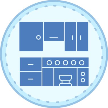 Mutfak. Web simgesi vektör illüstrasyonu