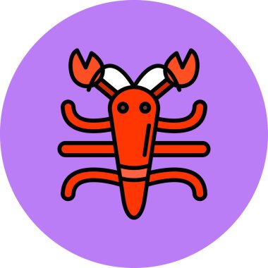 Yengeç simgesinin vektör çizimi