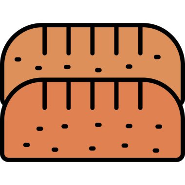 Ekmek. Web simgesi basit illüstrasyon