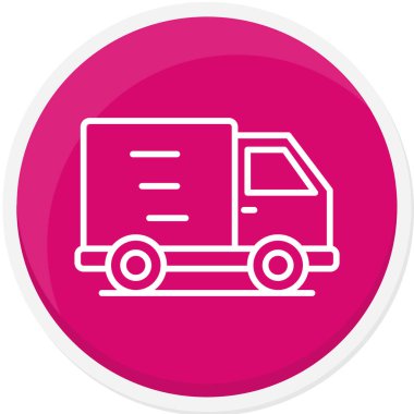 Kargo kamyonu. Basit illüstrasyon