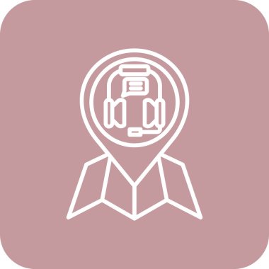 Bir harita simgesinin vektör illüstrasyonu