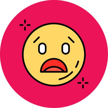 kızgın yüz simgesi vektör illüstrasyonu