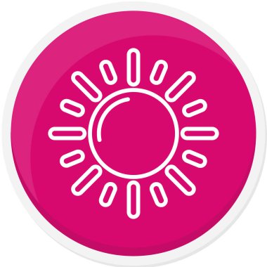 Güneş. Web simgesi basit illüstrasyon