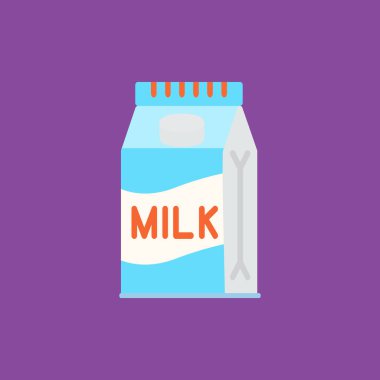 düz tasarım uzun gölgeli süt simgesi