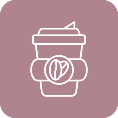 Modern kahve ikonunun vektör illüstrasyonu