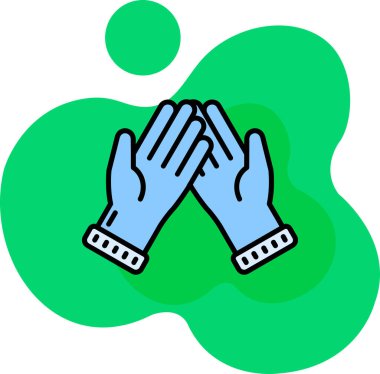 Eldiven simgesi vektör illüstrasyonu