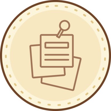 belge simgesi. Basit resimleme