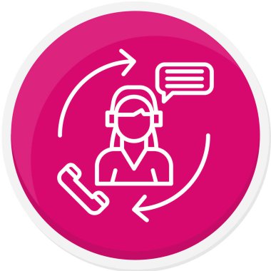 Konuşma baloncukları olan operatör