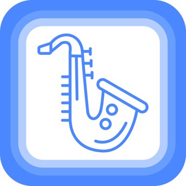Saksafon web simgesi vektör çizimi
