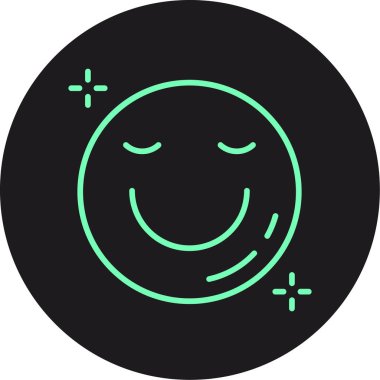 Gülümseme simgesi, vektör illüstrasyonu