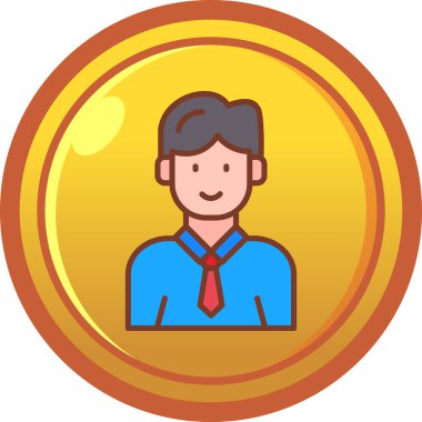 İş adamı. Basit illüstrasyon