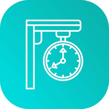 Beyaz çizgi Stopwatch simgesi uzun gölge arkaplanı ile izole edildi. Zaman göstergesi. Kronometre işareti. Yeşil daire düğmesi. Vektör.