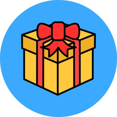 Hediye. Web simgesi basit illüstrasyon