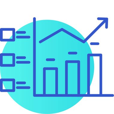 çubuk grafik grafik vektörü simgesi