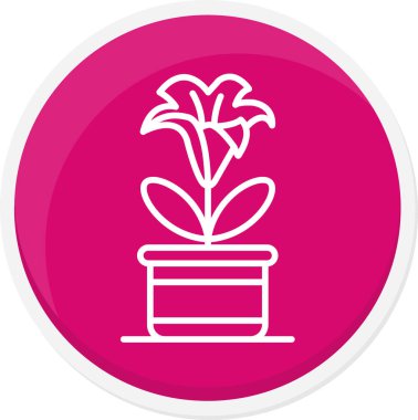 Çiçek simgesinin vektör illüstrasyonu