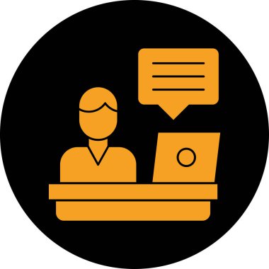 İş insanları simgesinin vektör illüstrasyonu