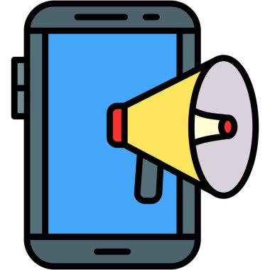 megafon ikon vektör illüstrasyon tasarımı