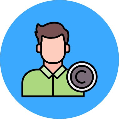 avatar. Web simgesi basit illüstrasyon