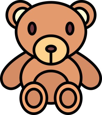 Ayıcık çizgi film vektör çizim grafik tasarım