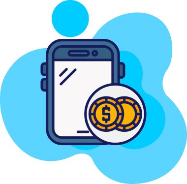 Bozuk para ve cep telefonlu akıllı telefon