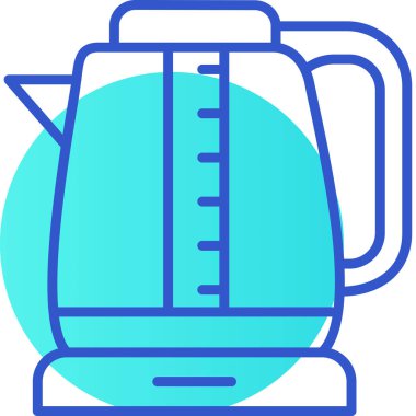 Çaydanlık. Web simgesi basit illüstrasyon