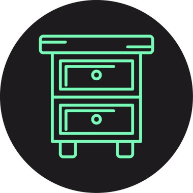 Eşsiz kabine çizgisi vektör simgesi