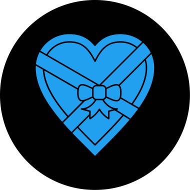 Kalp ikonu vektör illüstrasyonu