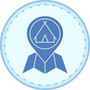 Kamp simgesinin vektör illüstrasyonu