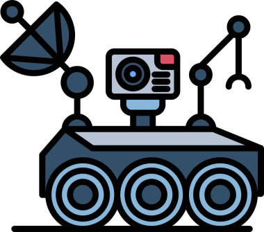 Uydu. Web simgesi basit illüstrasyon