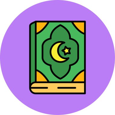 Müslüman kitap vektör simgesi modern basit tasarım illüstrasyonu