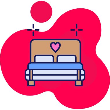 Kalp. Web simgesi basit illüstrasyon