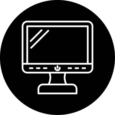 Monitör. Web simgesi basit illüstrasyon