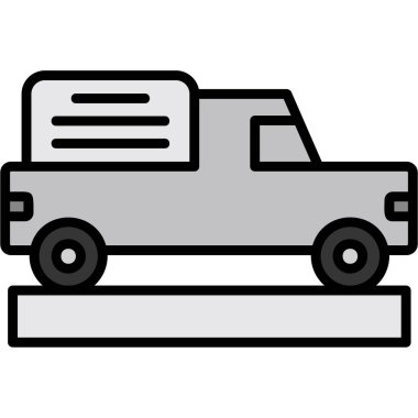 - Araba. Web simgesi basit illüstrasyon