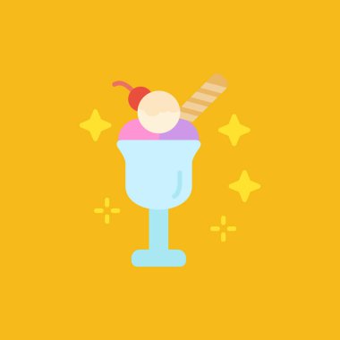 dondurma ikonu vektör illüstrasyonu