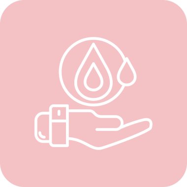 Su bırakma simgesinin vektör illüstrasyonu